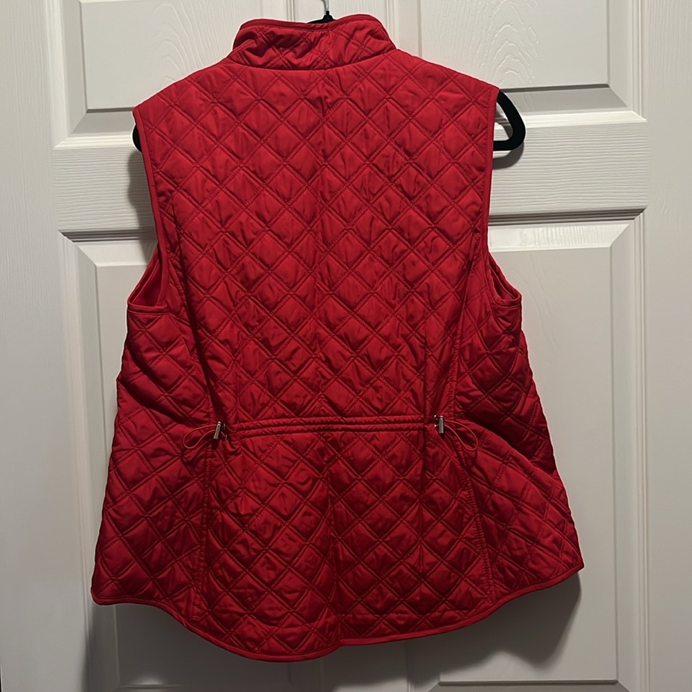 Croft & Barrow Red Quilted Vest - Picture 4 of 4
